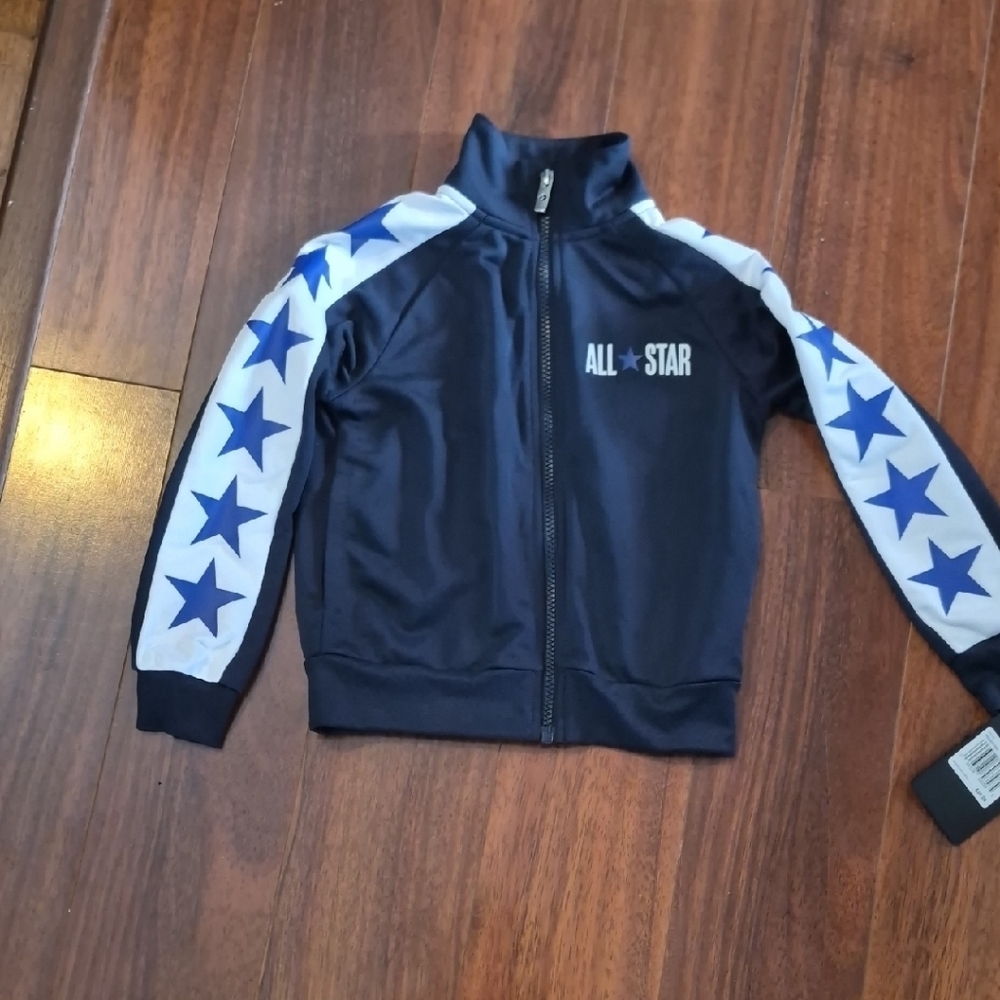 Boy's Converse All Star Navy and Blue Stars Track Jacket.. Size 4
